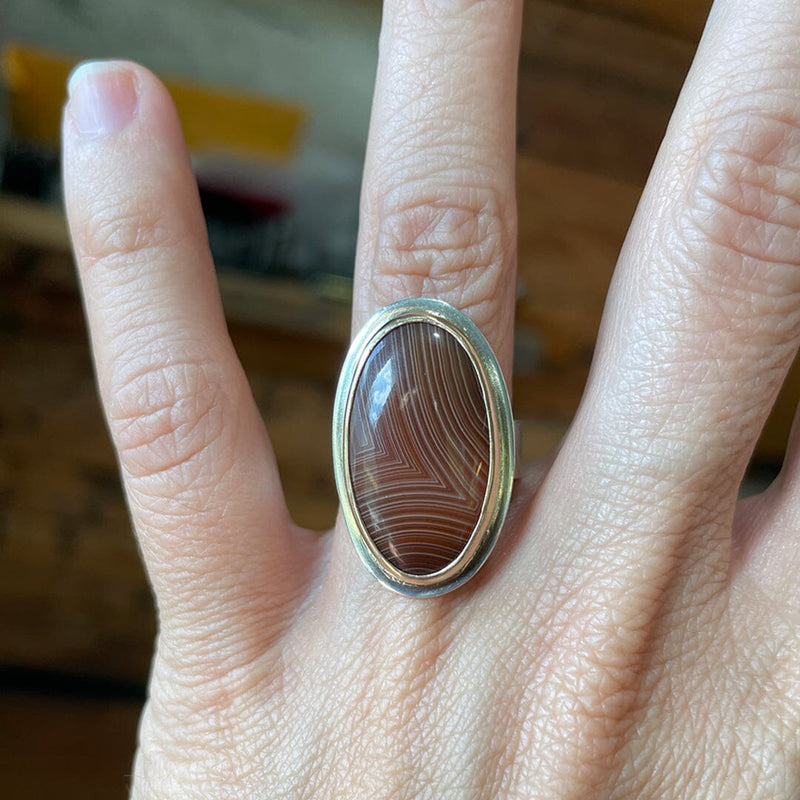 Lake Superior Agate Ring - Size 6.25 Stone Rings Vikse Designs 