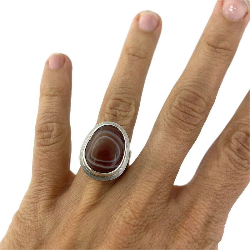 Lake Superior Agate Ring - Size 7 Stone Rings Vikse Designs 