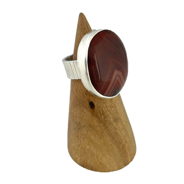 Lake Superior Agate Ring - Size 7.25 Stone Rings Vikse Designs 