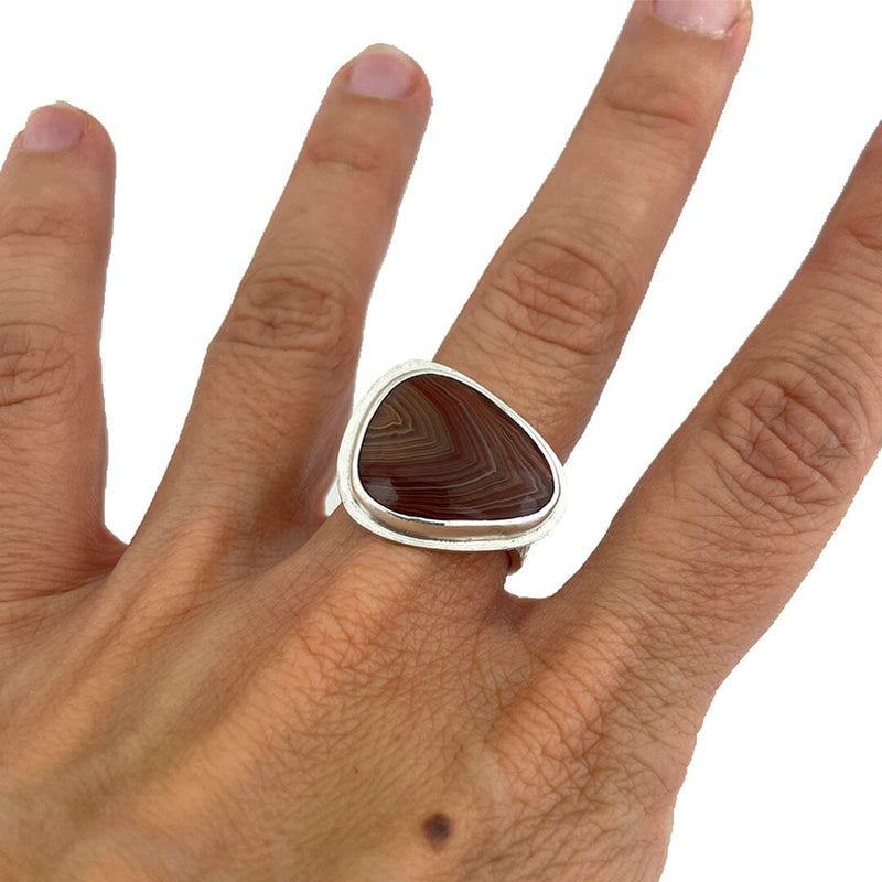 Lake Superior Agate Ring - Size 8 Stone Rings Vikse Designs 