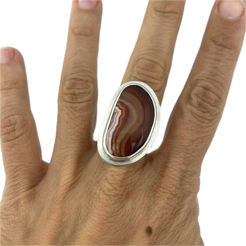 Lake Superior Agate Ring - Size 8.25 Stone Rings Vikse Designs 