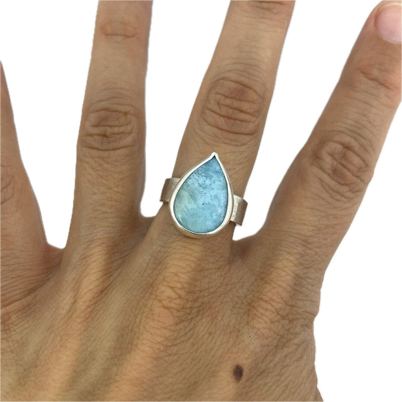 Larimar Ring - Size 8.5 Stone Rings Vikse Designs 