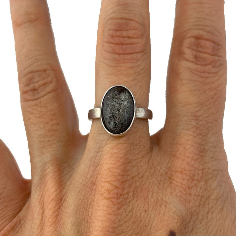 Lodolite Quartz Ring - Size 7.5 Stone Rings Vikse Designs 