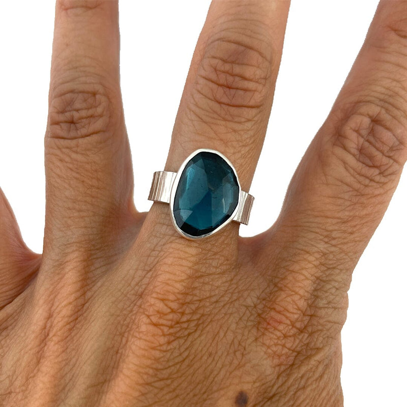 London Blue Topaz Ring - Size 8 Stone Rings Vikse Designs 