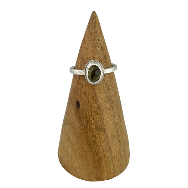 Moldavite Ring - Size 7 Rings Vikse Designs 