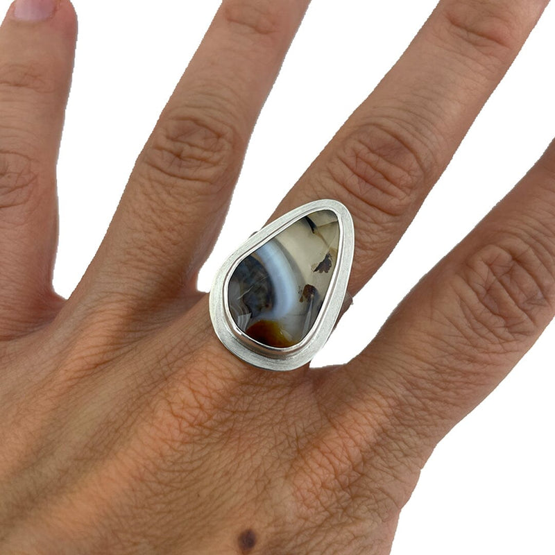 Montana Agate Ring - Size 8.25 Stone Rings Vikse Designs 