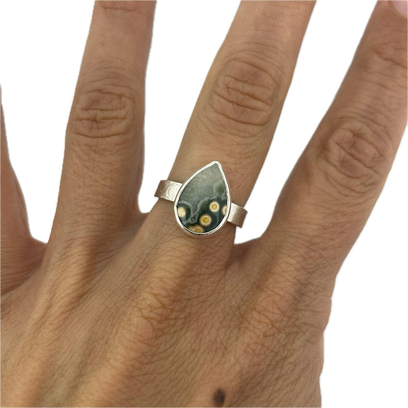 Ocean Jasper Ring - Size 7.25 Stone Rings Vikse Designs 