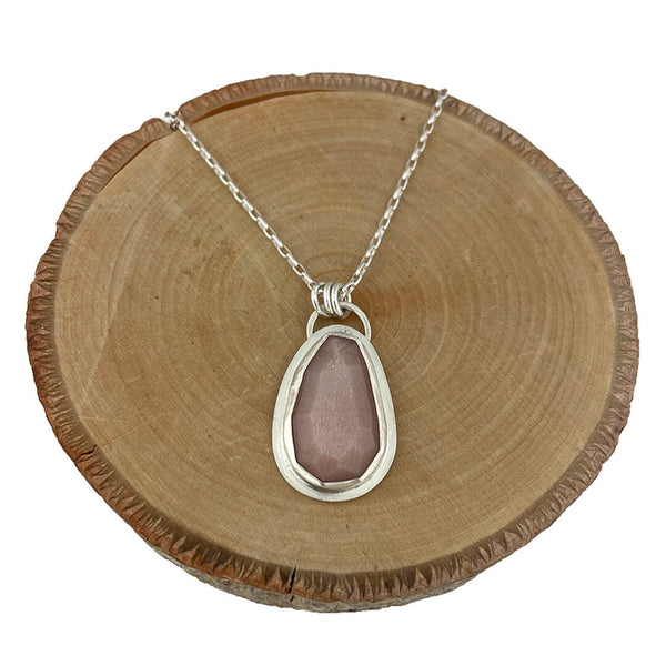 Peach Moonstone Necklace Necklaces Vikse Designs 