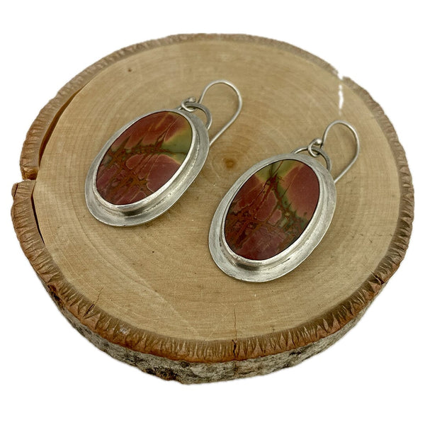 Picture Jasper Earrings Stone Earrings Vikse Designs 