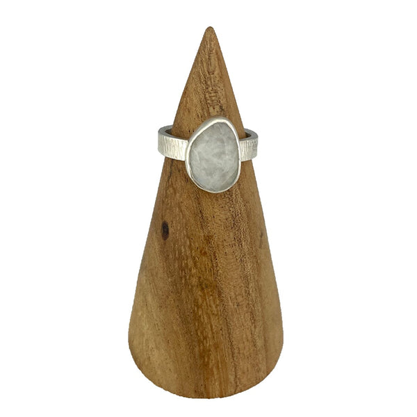 Rainbow Moonstone Ring - Size 6 Stone Rings Vikse Designs 