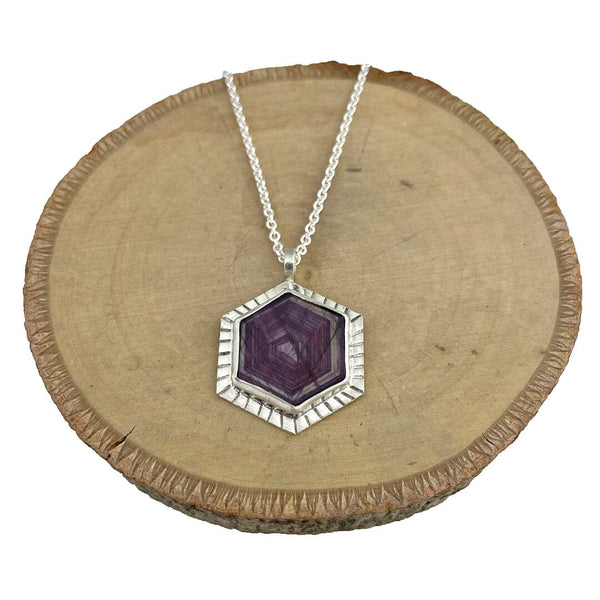 Sapphire Slice Necklace Necklaces Vikse Designs 