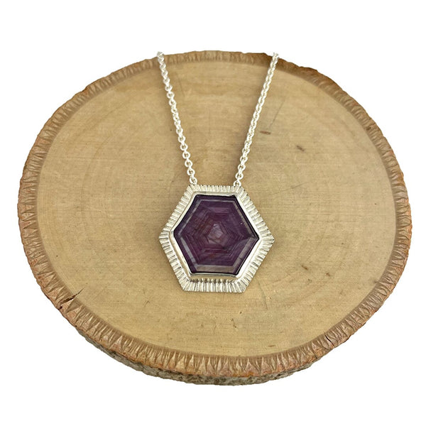 Sapphire Slice Necklace Necklaces Vikse Designs 