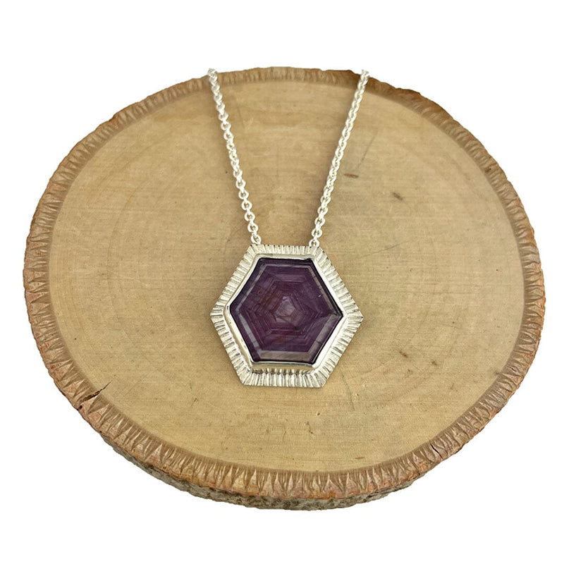 Sapphire Slice Necklace Necklaces Vikse Designs 
