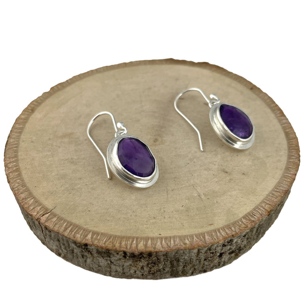 Amethyst Earrings Stone Earrings Vikse Designs 