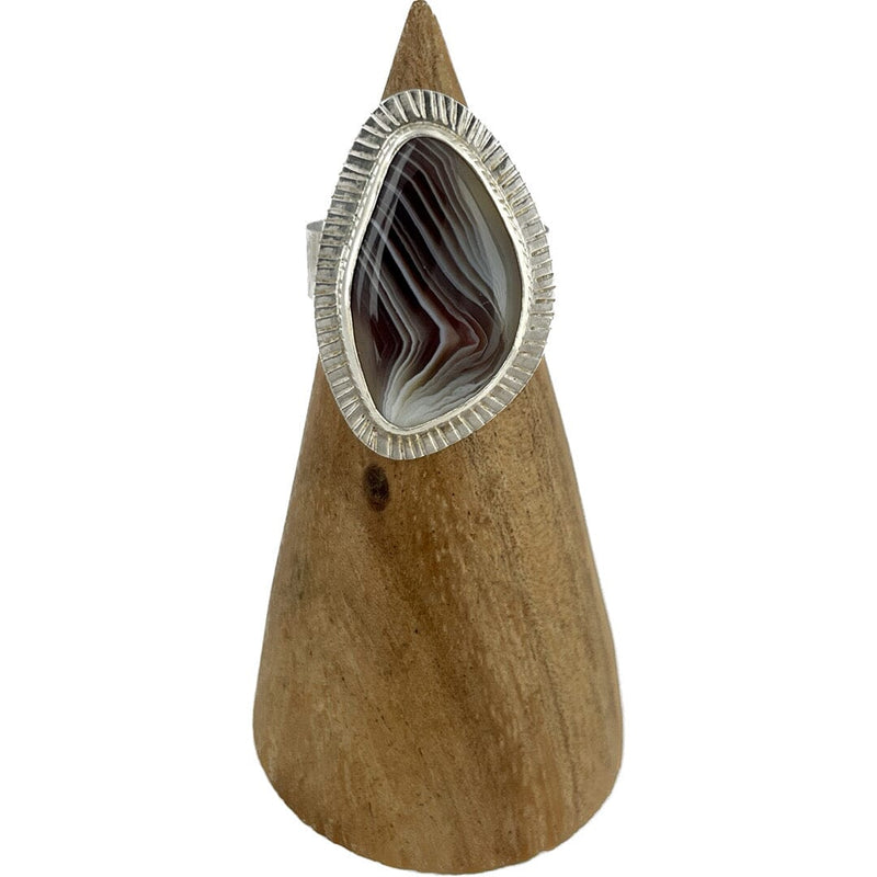 Botswana Agate Ring - Size 6.75 Stone Rings Vikse Designs 