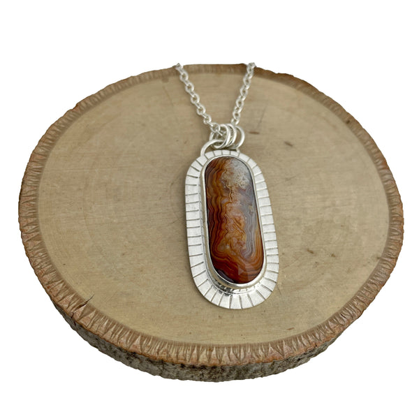Crazy Lace Agate Necklace Necklace Vikse Designs 
