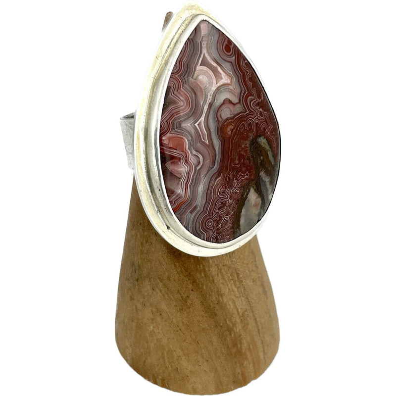 Crazy Lace Agate Ring - Size 8.75 Stone Rings Vikse Designs 