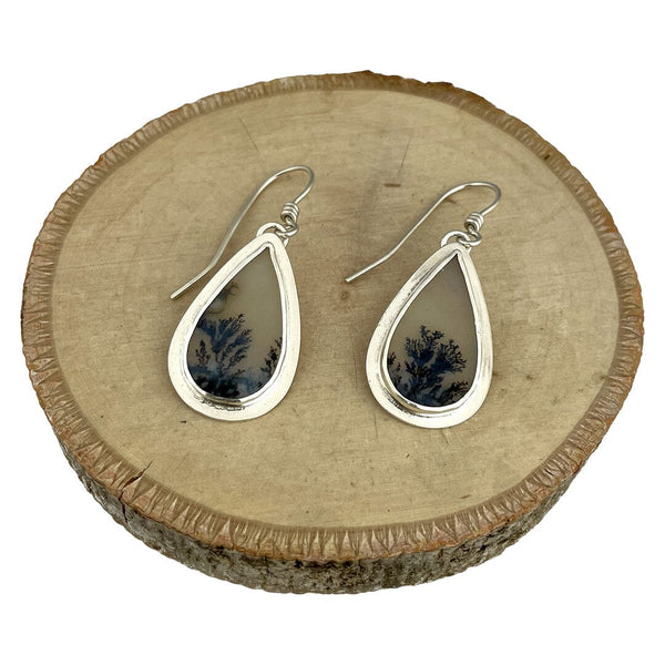 Dendritic Agate Earrings Stone Earrings Vikse Designs 