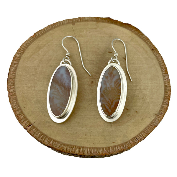 Dendritic Agate Earrings Stone Earrings Vikse Designs 