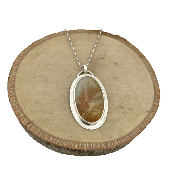 Dendritic Agate Necklace Necklace Vikse Designs 