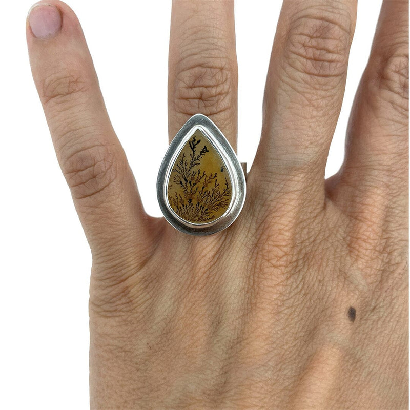 Dendritic Agate Ring - Size 6.5 Stone Rings Vikse Designs 