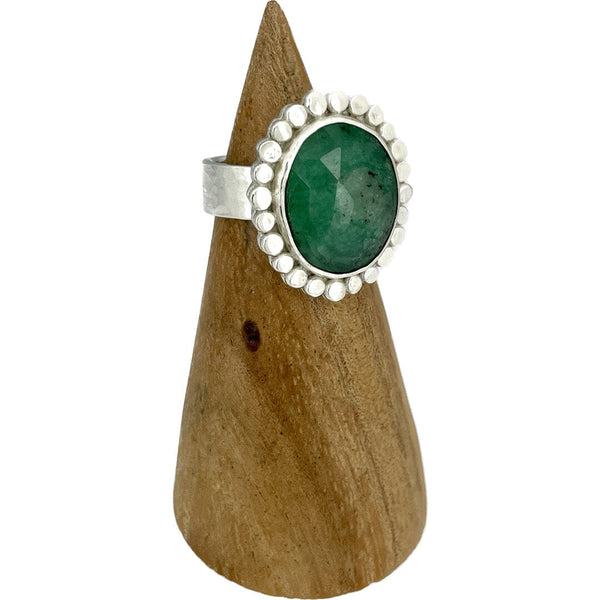 Emerald Statement Ring - Size 7.75 Stone Rings Vikse Designs 