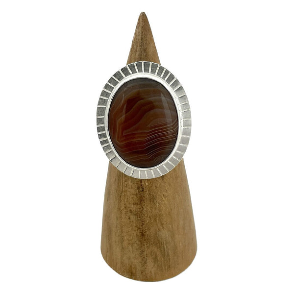 Lake Superior Agate Ring - Size 8.75 Stone Rings Vikse Designs 