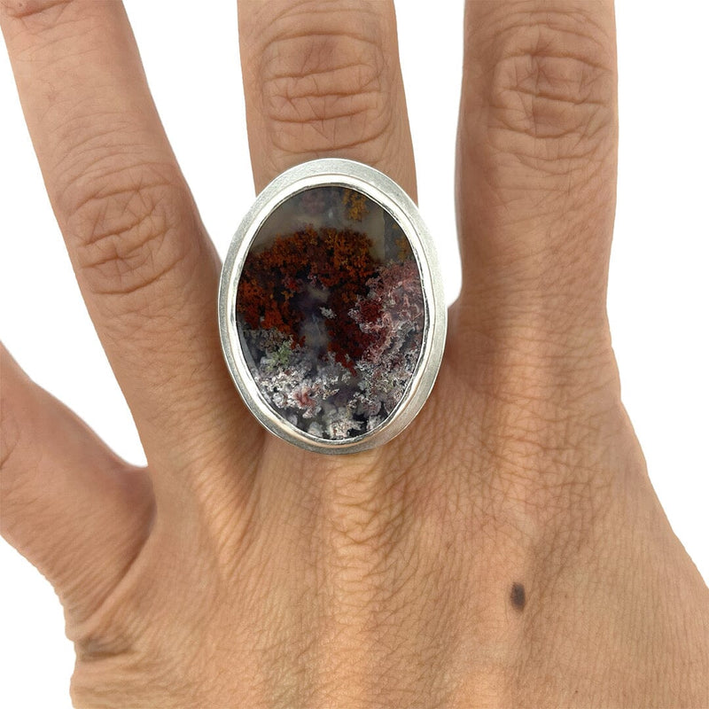 Moss Agate Ring - Size 9.75 Stone Rings Vikse Designs 