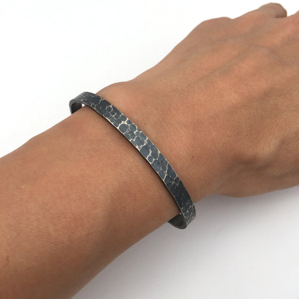 Oxidized silver cuff bracelet