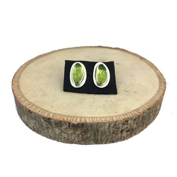 Peridot stud earrings