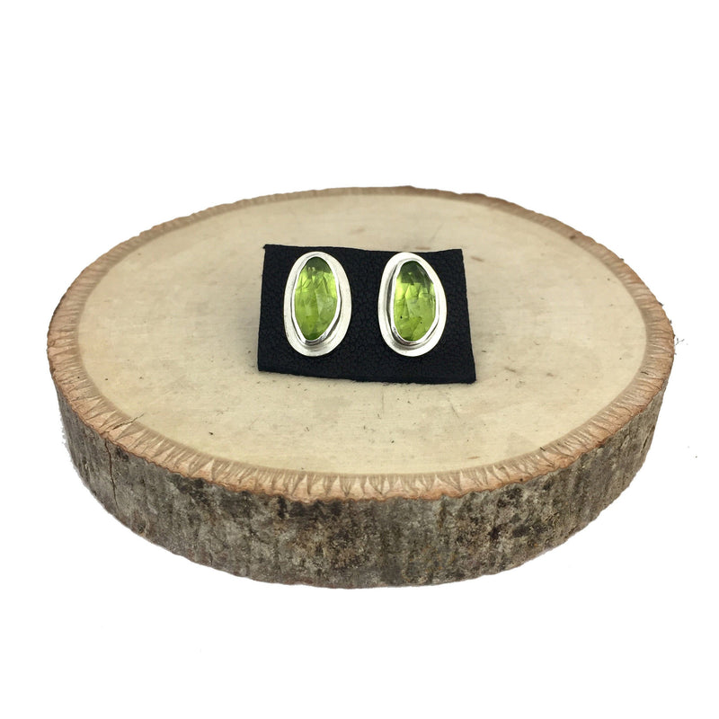 Peridot stud earrings