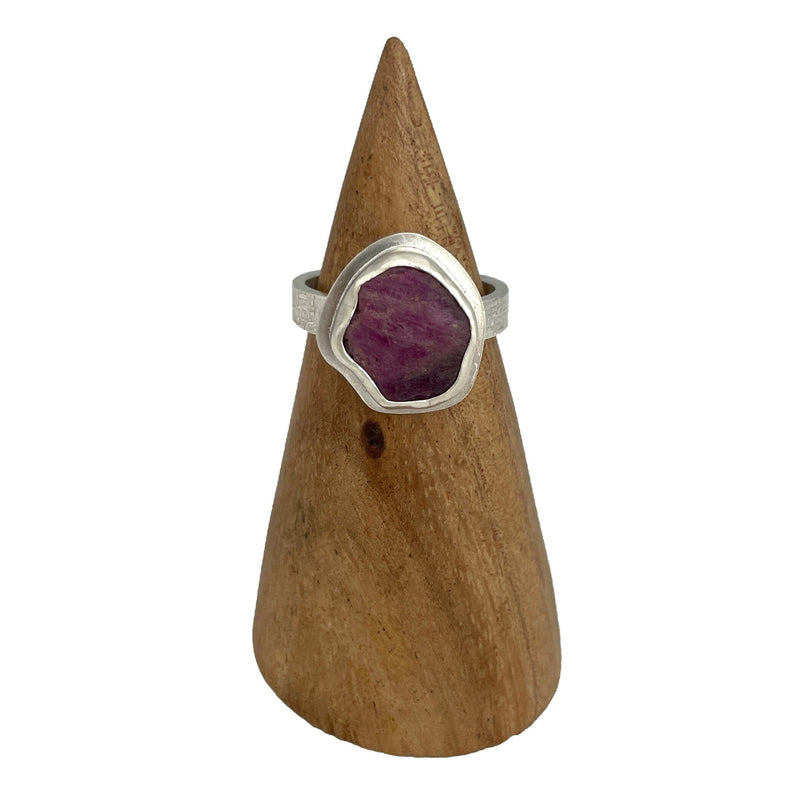 Raw Ruby Ring - Size 9.25 Stone Rings Vikse Designs 